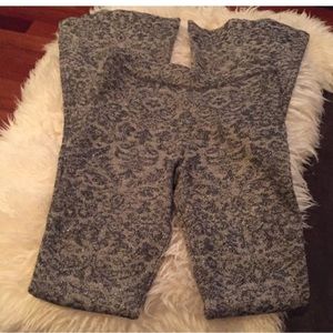 FREE PEOPLE metallic stretchy flare pants